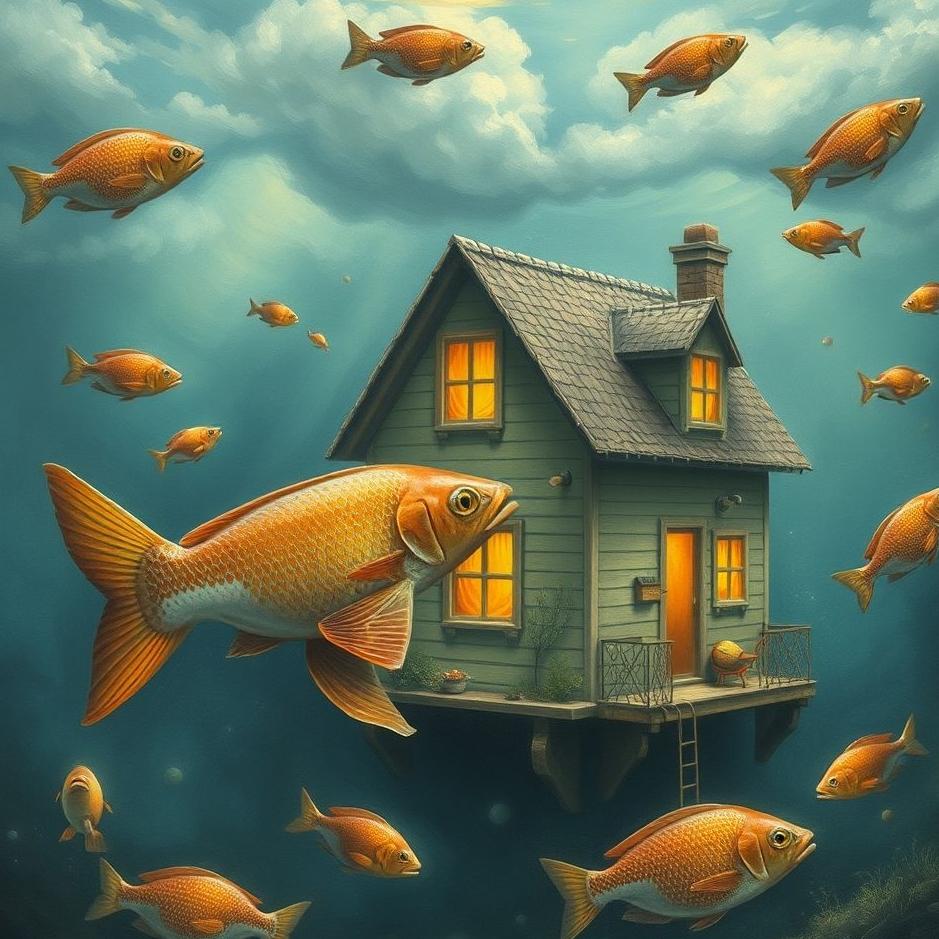 Dream : Fish around the house in a dream