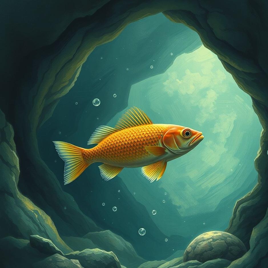 Dream : Fish in a cave in a dream