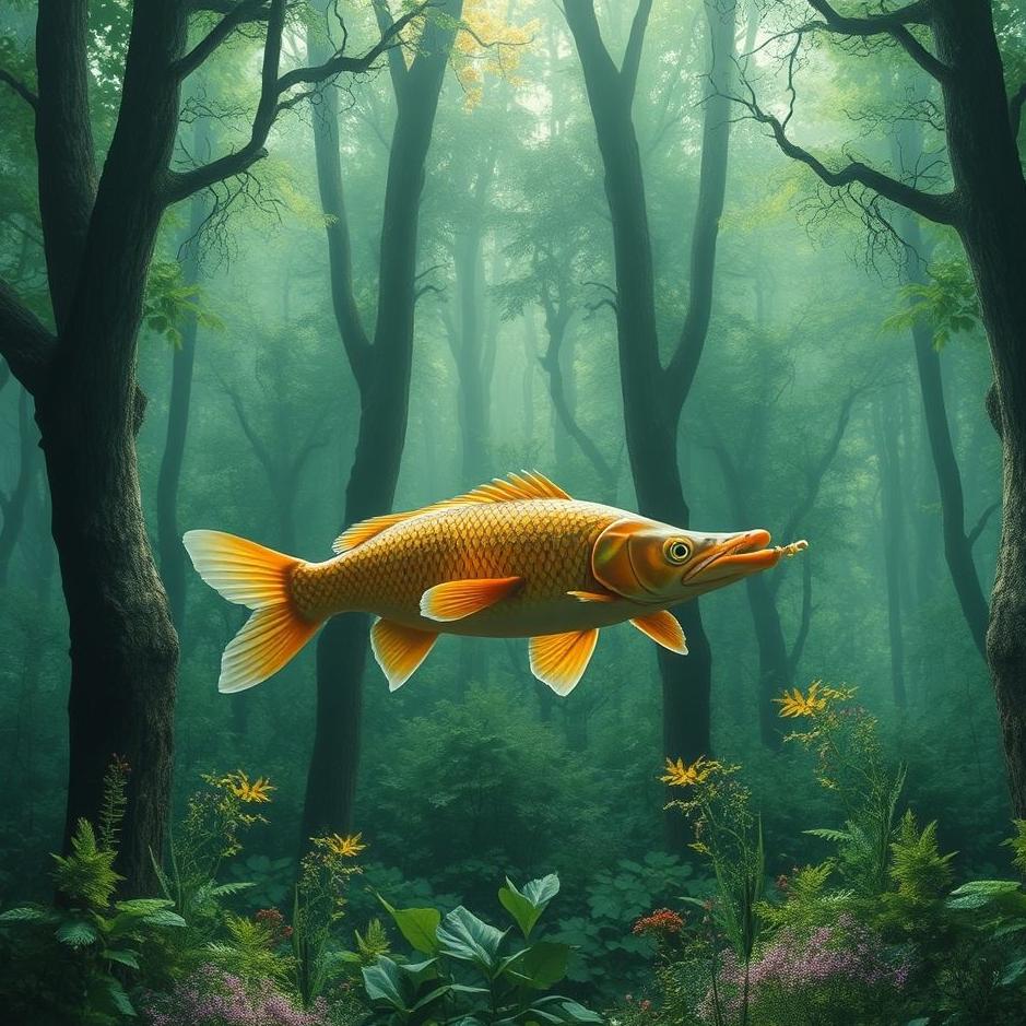 Dream : Fish in a forest in a dream