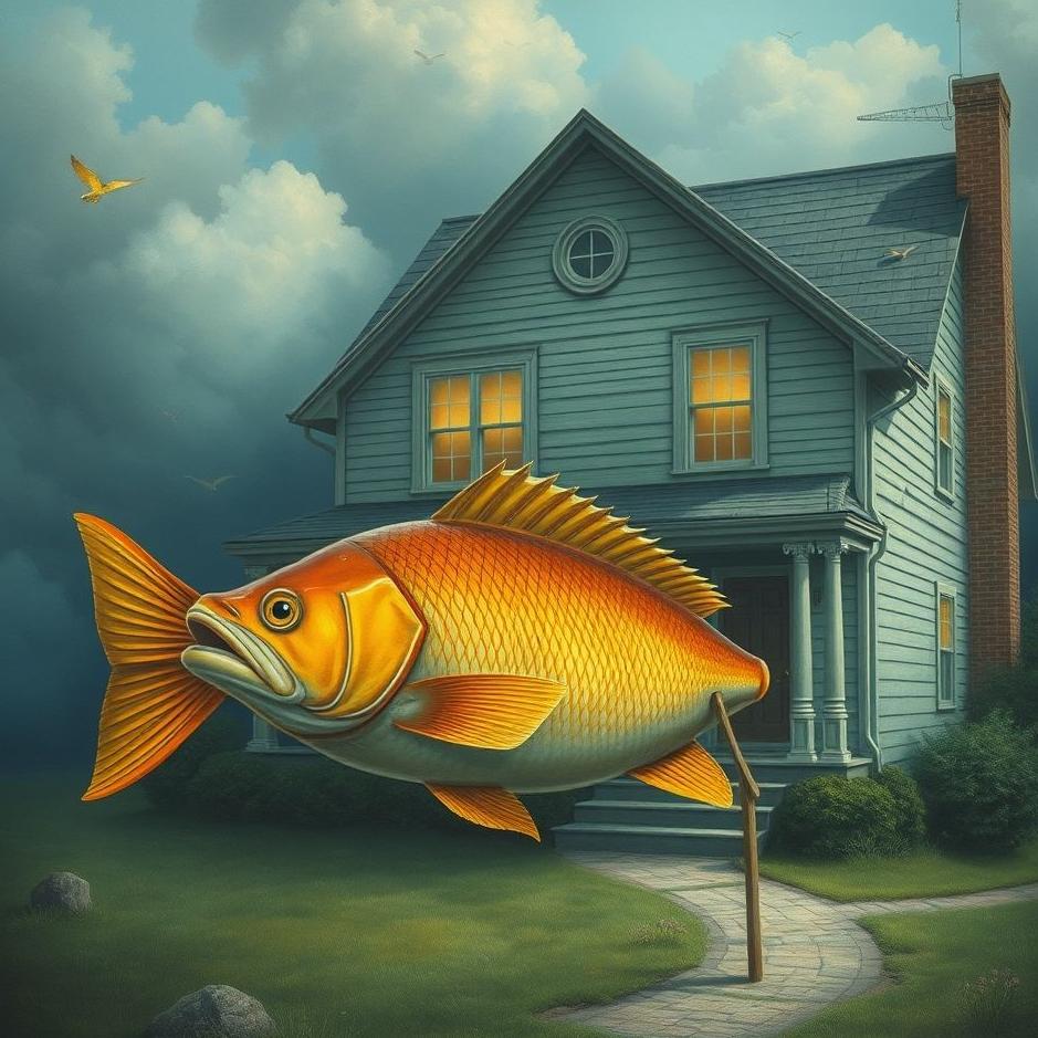 Dream : Fish in front of the house in a dream