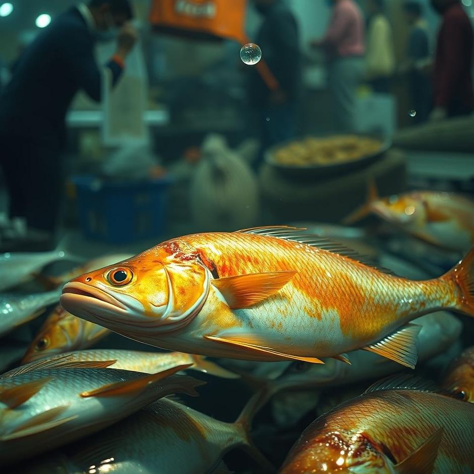 Dream : Fish in the market in a dream