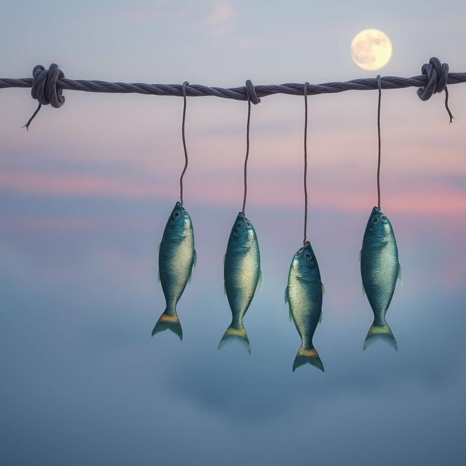 Dream : Fish on a rope in a dream