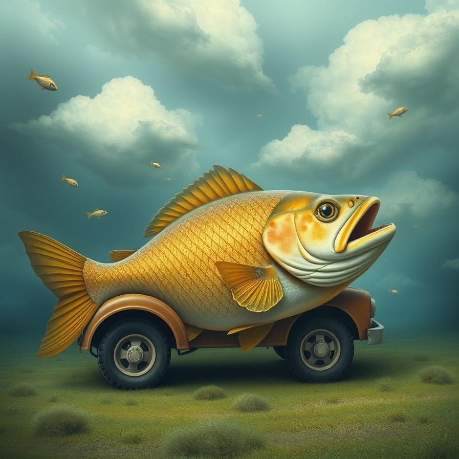Dream : Fish with a truck in a dream