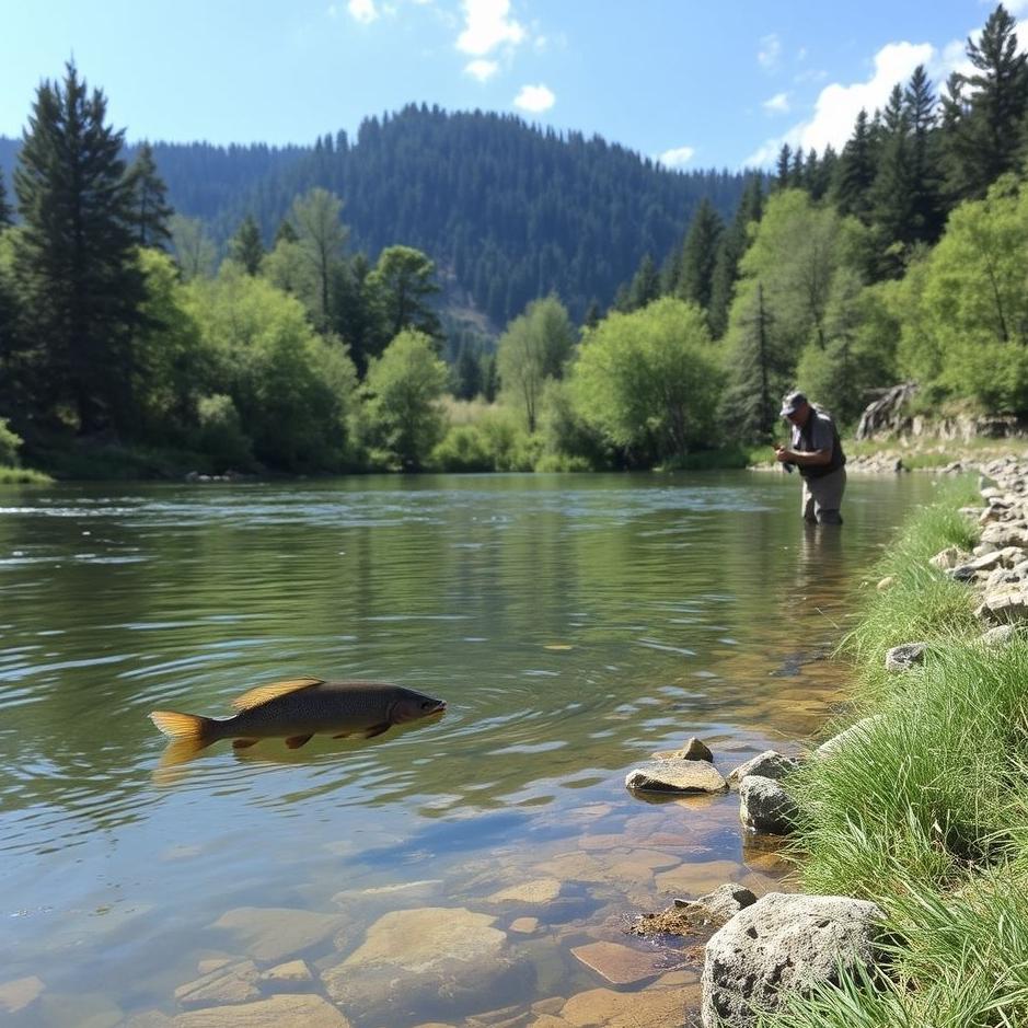 Dream : Fishing from a dam 