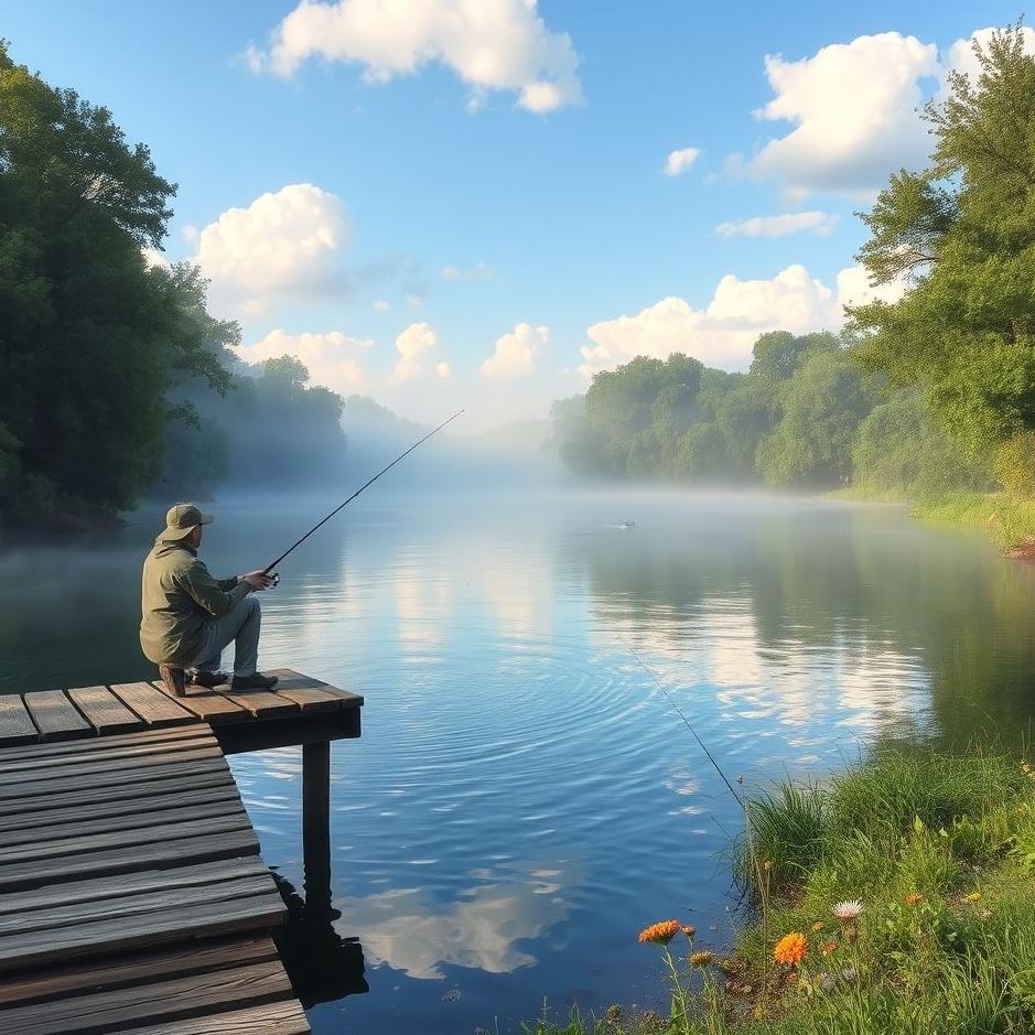 Dream : Fishing in a river