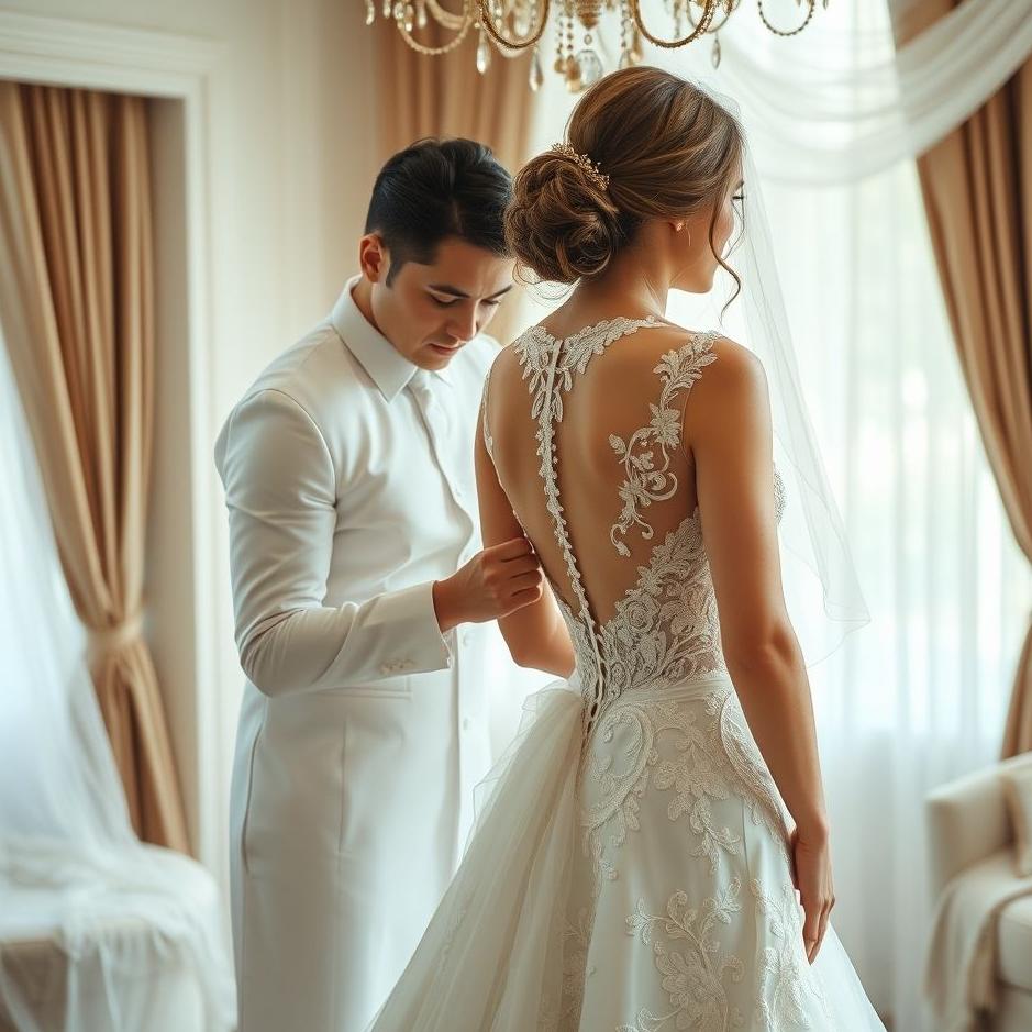 Dream : Fixing a wedding dress in a dream