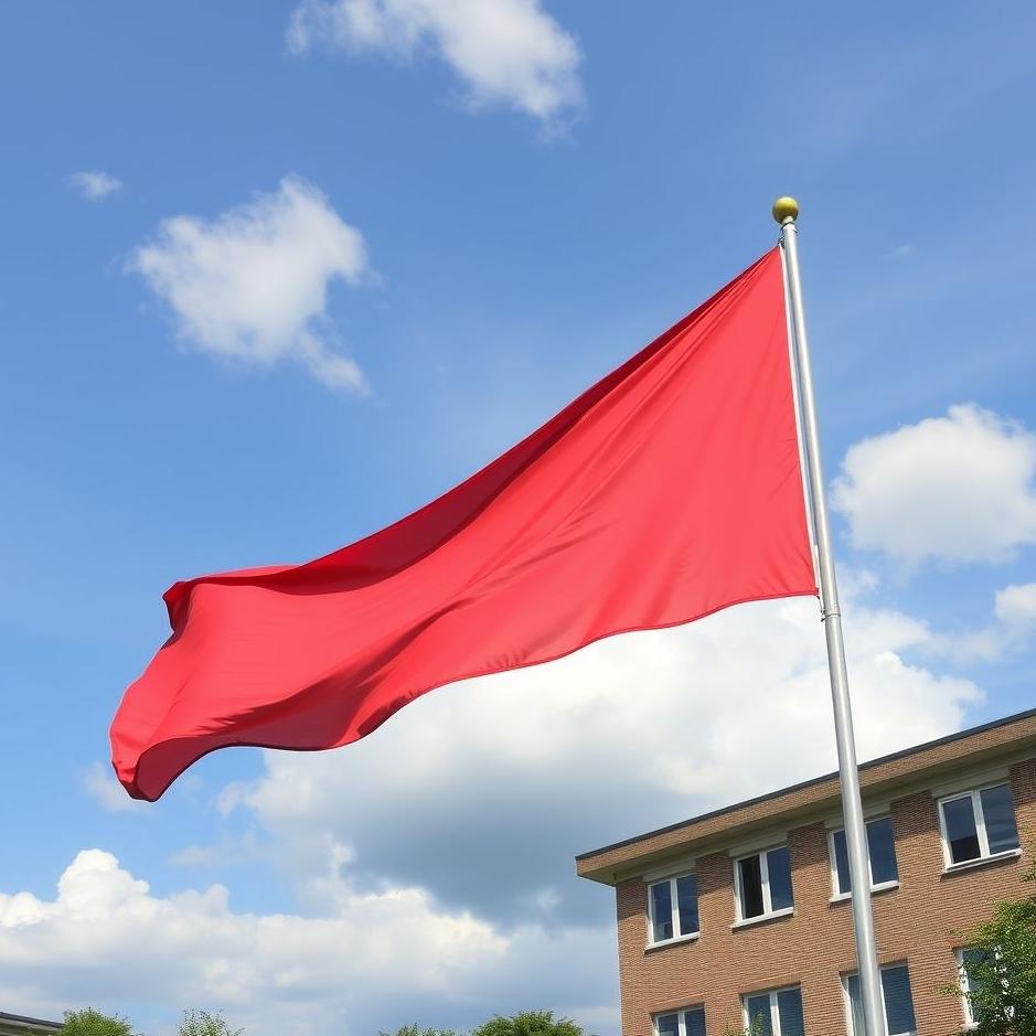 Dream : Flag at school in a dream