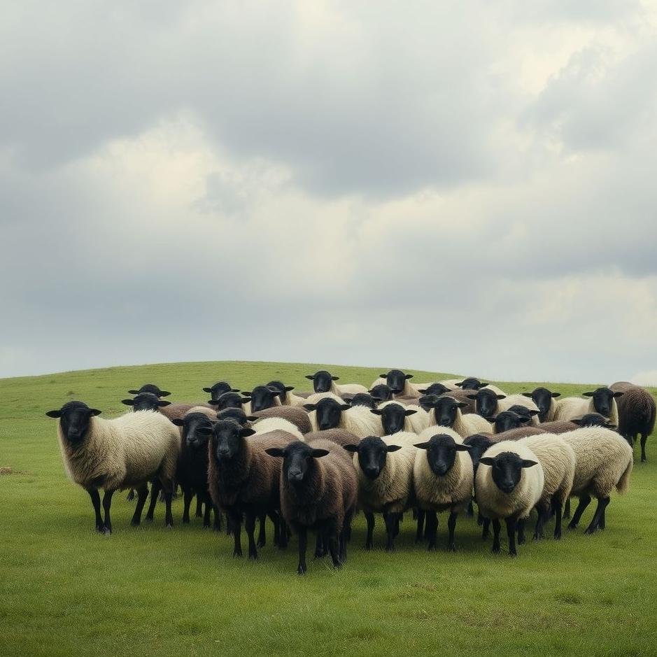 Dream : Flock of black sheep in a dream