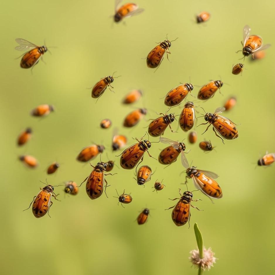 Dream : Flock of brown bugs in a dream
