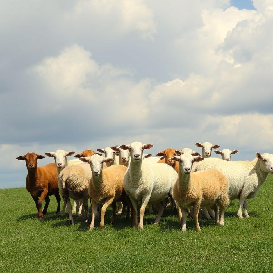 Dream : Flock of goats and sheep in a dream