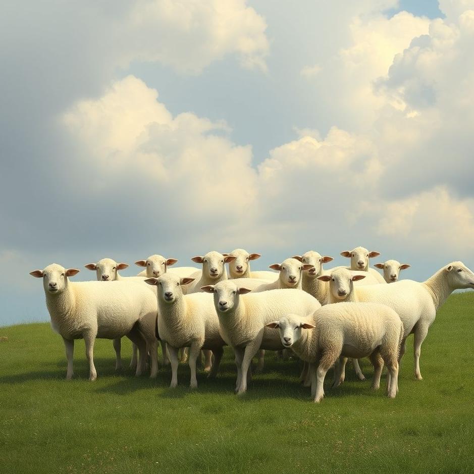 Dream : Flock of lambs and sheep in a dream