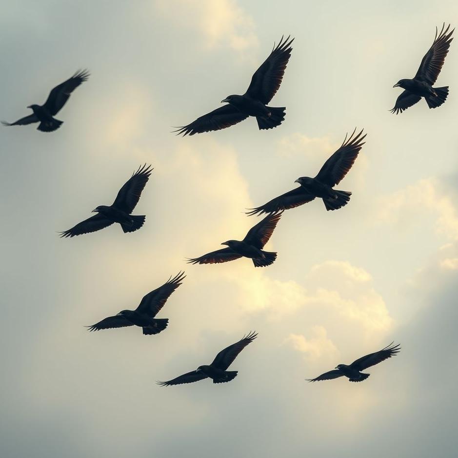 Dream : Flock of ravens in a dream