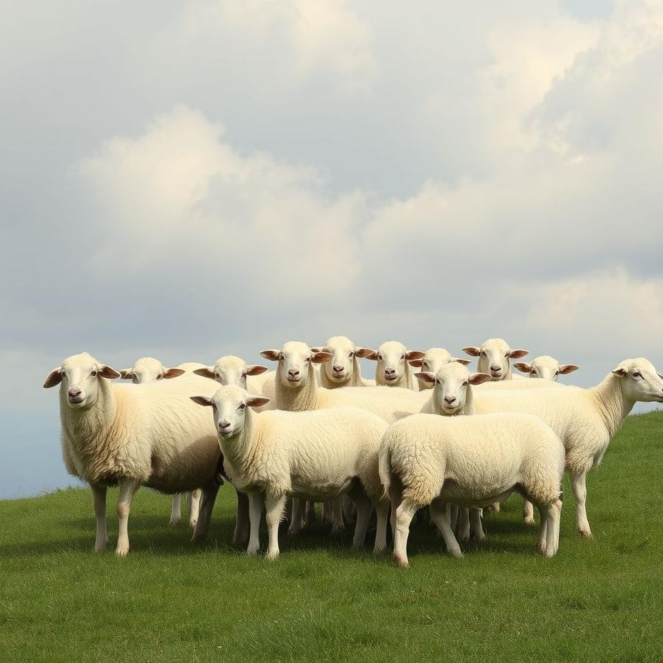 Dream : Flock of sheep with lambs in a dream