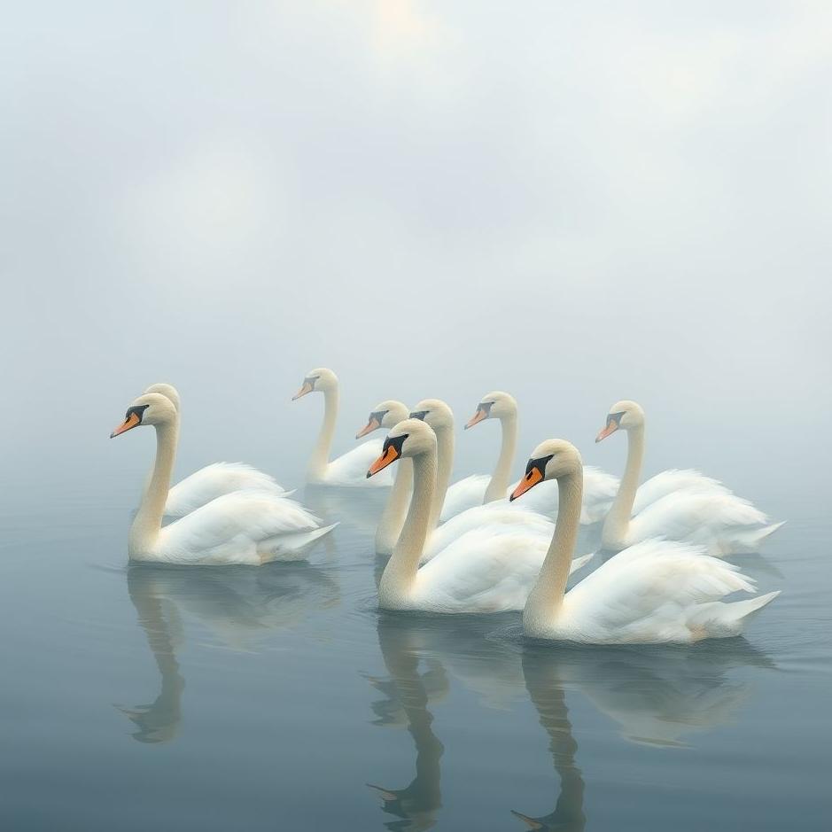Dream : Flock of swans in a dream