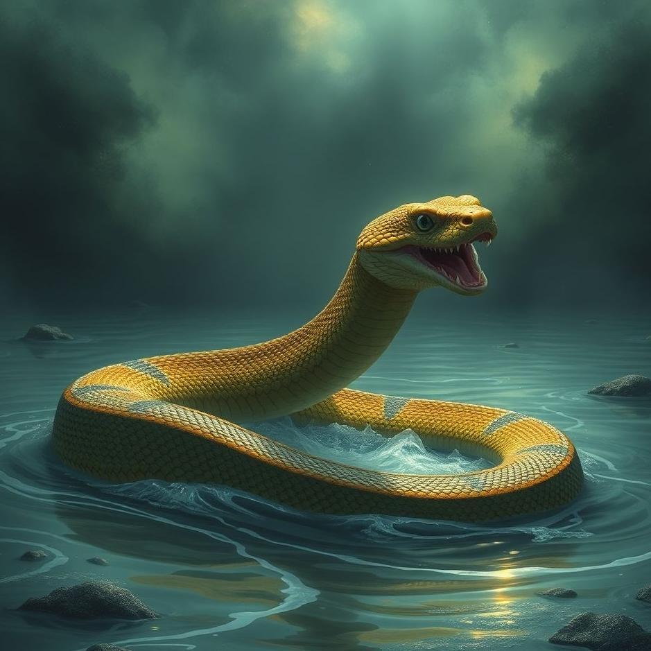 Dream : Flood and a snake in a dream