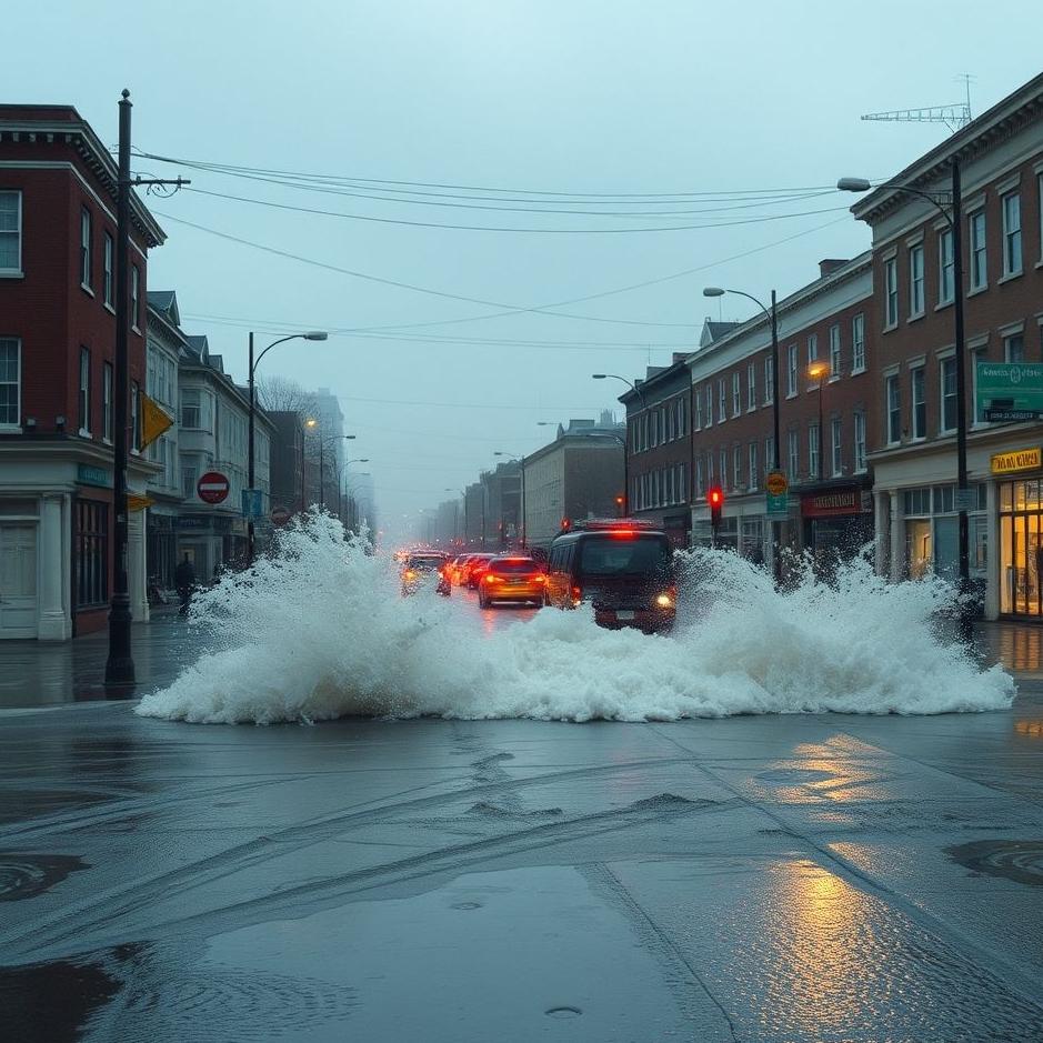 Dream : Flood on the street in a dream