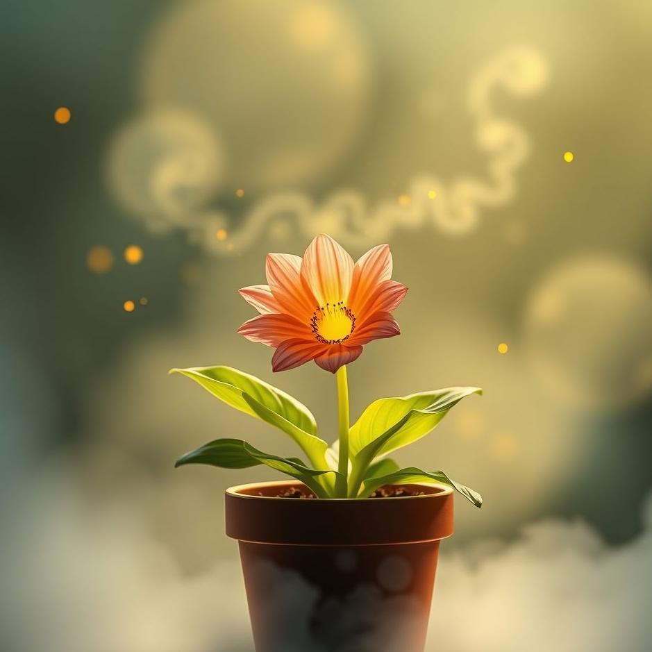 Dream : Flower blooming in a pot in a dream
