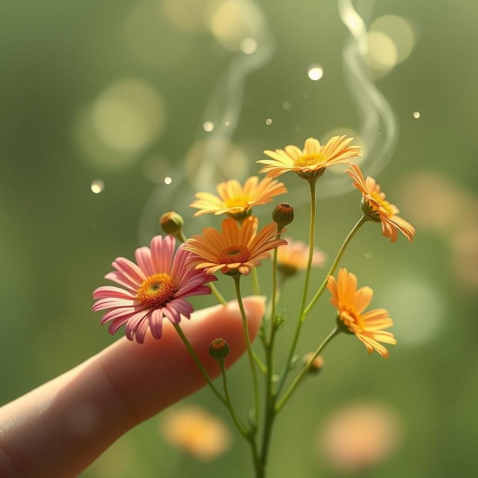Dream : Flowers coming out of your finger in a dream