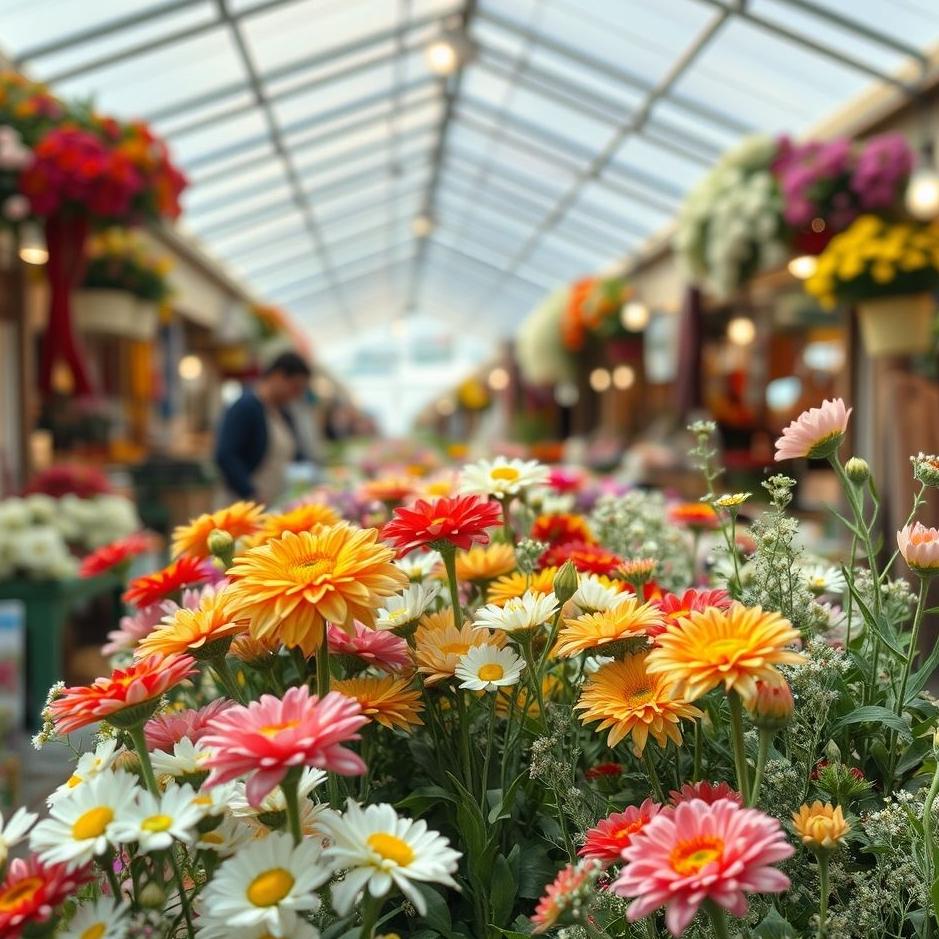 Dream : Flowers in a market in a dream