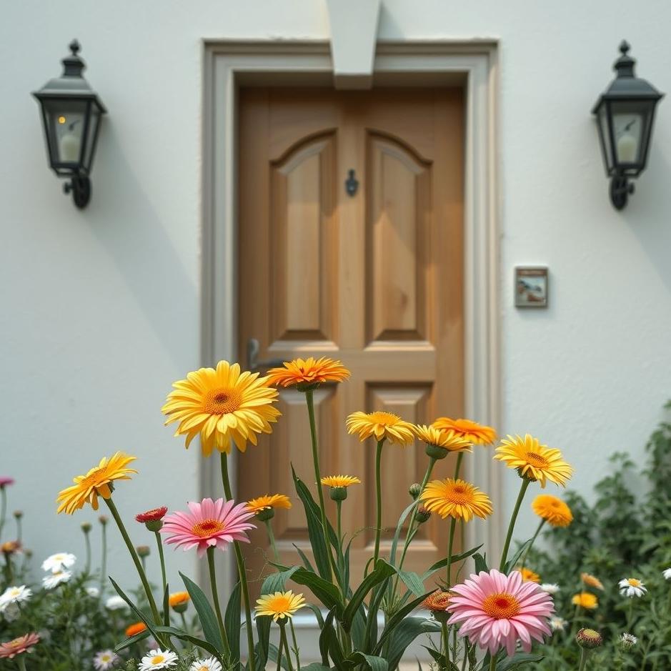 Dream : Flowers in front of the door in a dream