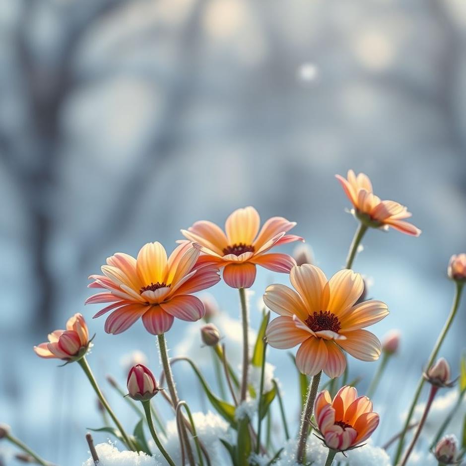 Dream : Flowers in the winter season in a dream