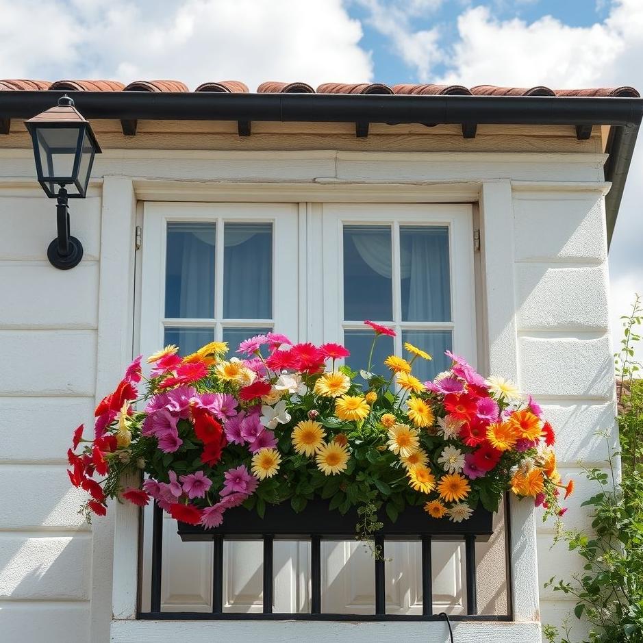 Dream : Flowers on the balcony of the house in a dream