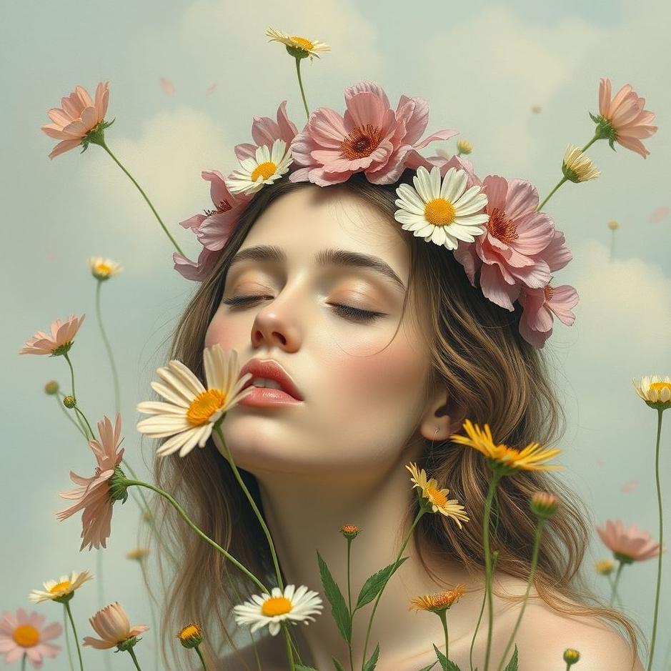 Dream : Flowers on your head in a dream