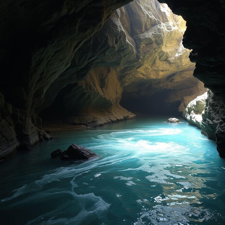 Dream : Flowing water in a cave in a dream