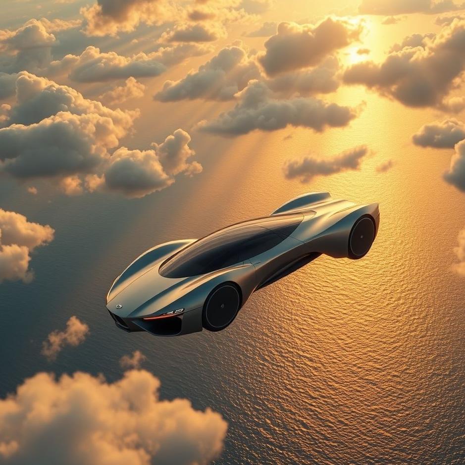 Dream Dictionary : Fly above sea by car