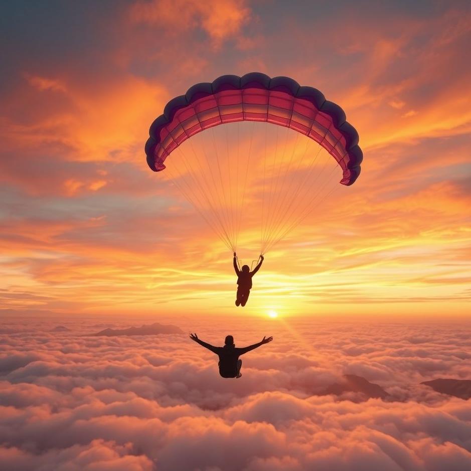 Dream : Flying a parachute in a dream
