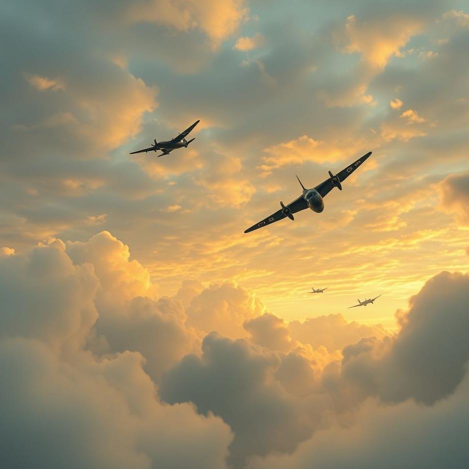 Dream : Flying away from a war in a dream