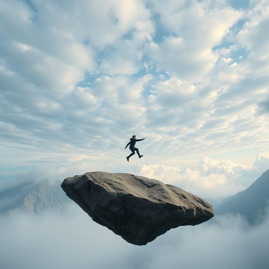 Dream : Flying from a rock in a dream