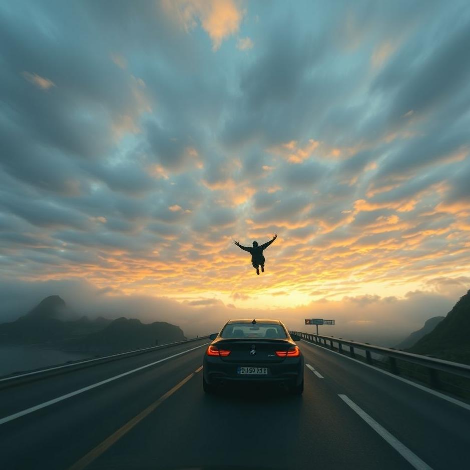 Dream : Flying from the bridge of the car in the dream