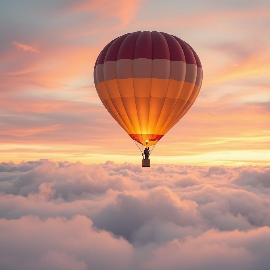 Dream : Flying in a balloon in the air in a dream