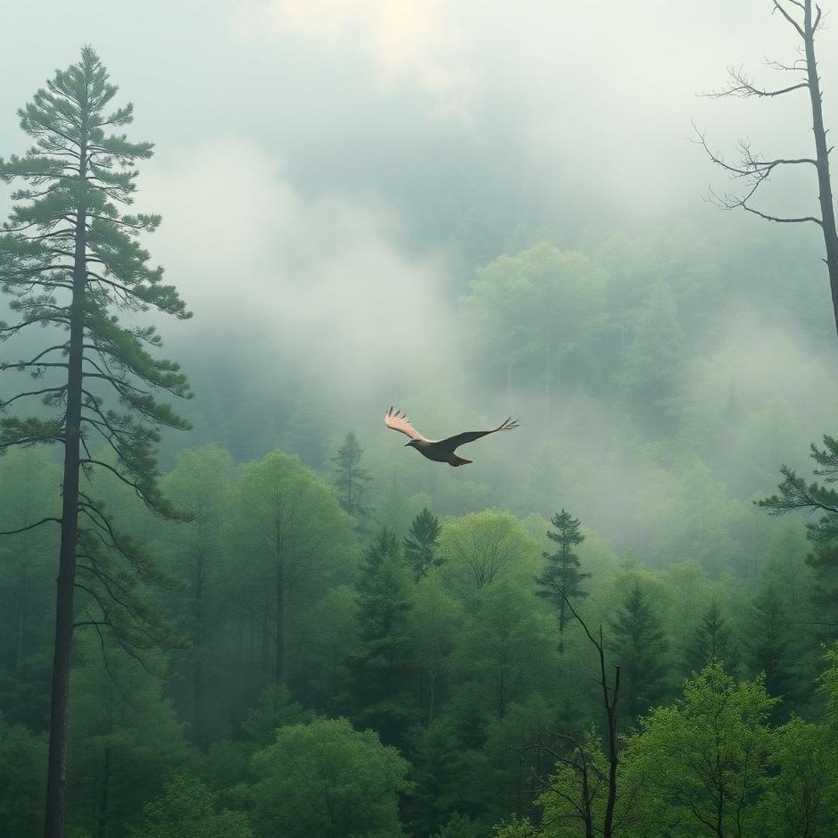 Dream : Flying in a forest in a dream