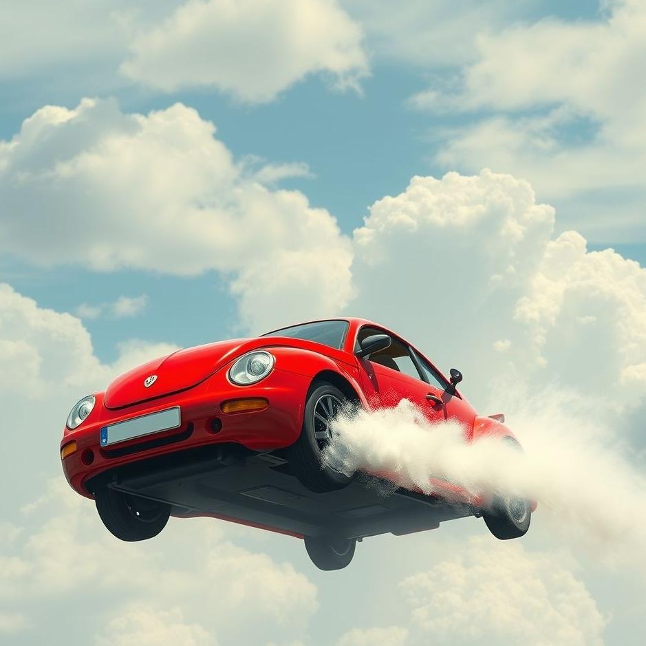 Dream : Flying in a red car in a dream