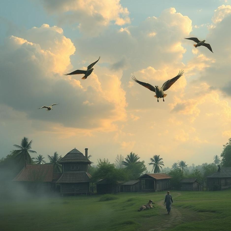 Dream : Flying in a village in a dream
