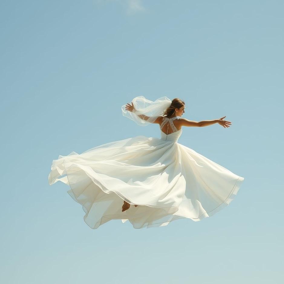 Dream : Flying in a wedding dress in a dream