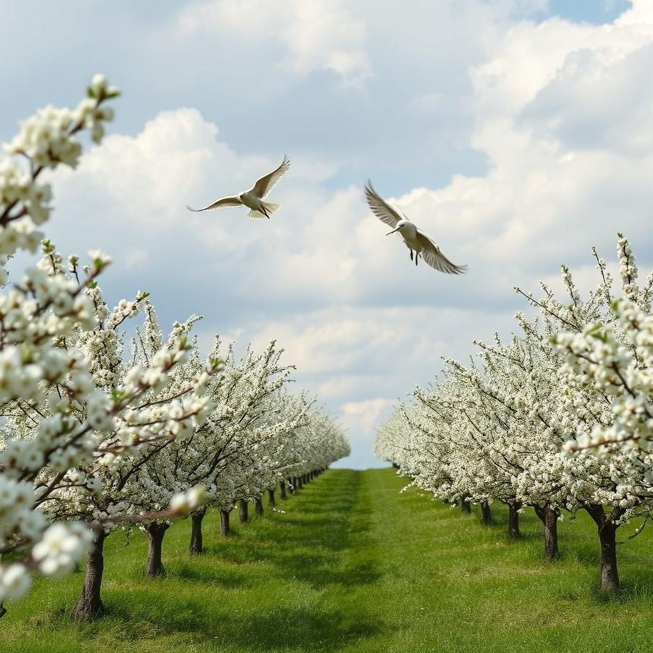 Dream : Flying in an orchard in a dream
