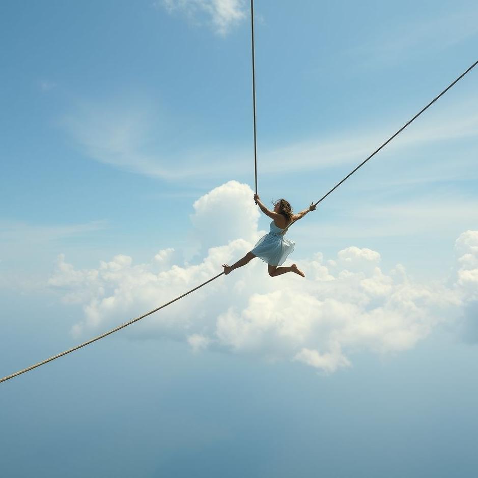 Dream : Flying in the air with a rope in your dream