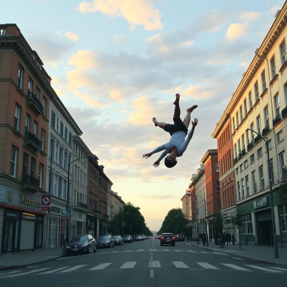 Dream : Flying in the streets in a dream