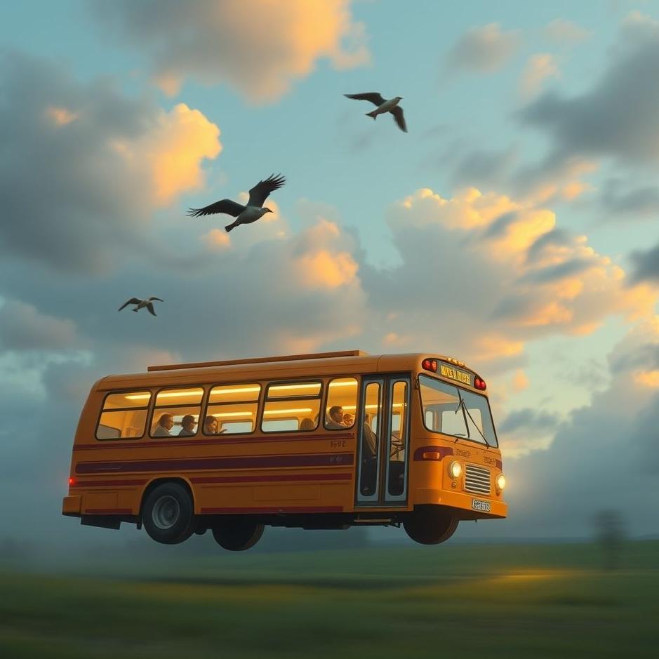 Dream : Flying on a bus in a dream