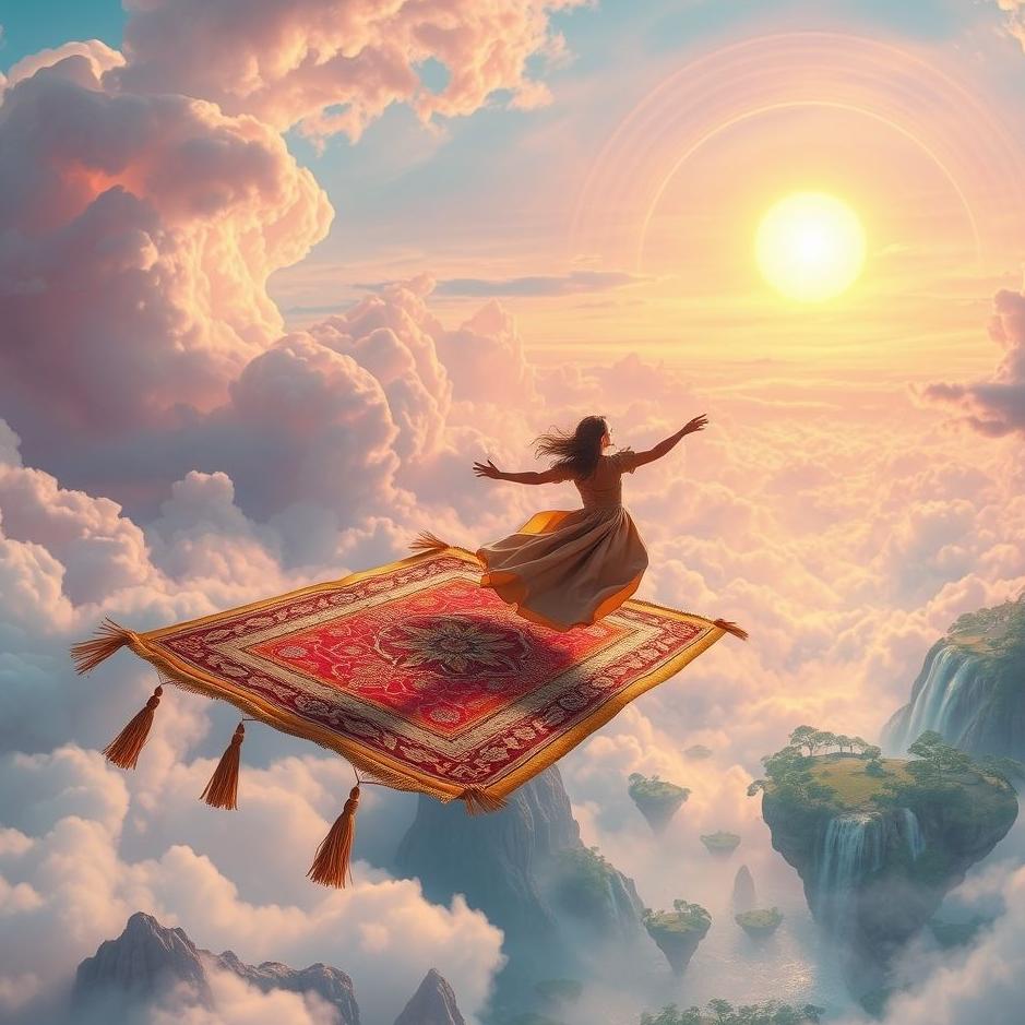 Dream : Flying on a carpet in a dream