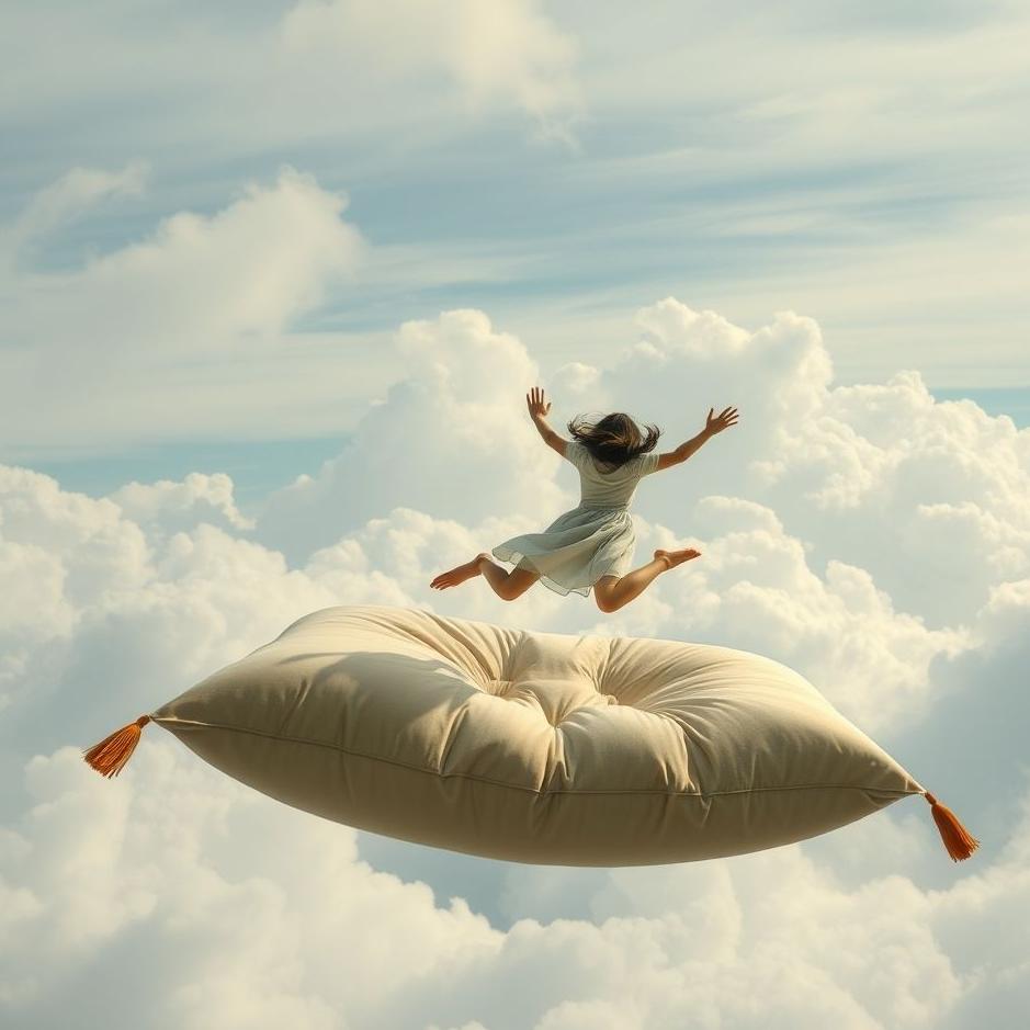 Dream : Flying on a cushion in a dream