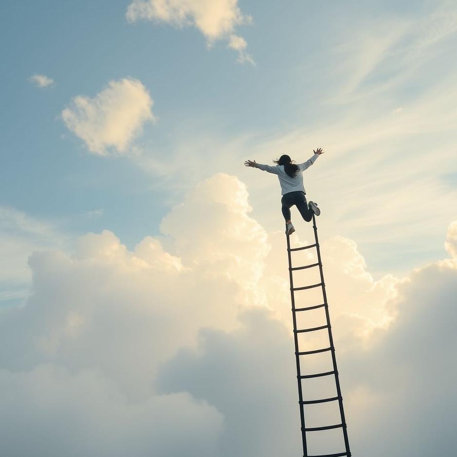Dream : Flying on a ladder in a dream