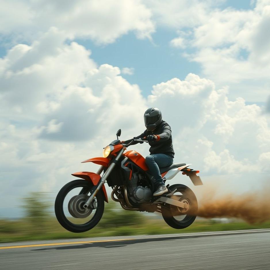 Dream : Flying on a motorbike in a dream