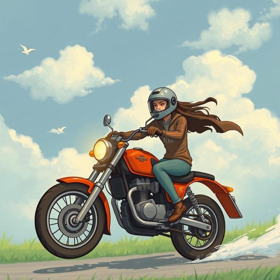 Dream : Flying on a motorcycle in a dream