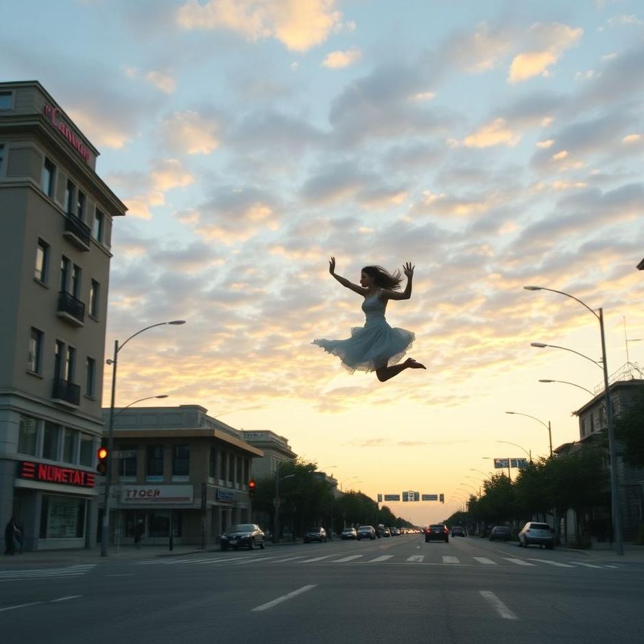 Dream : Flying on the street in a dream