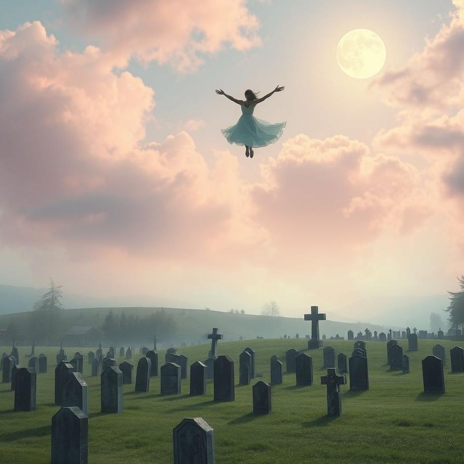 Dream : Flying over a cemetery in a dream