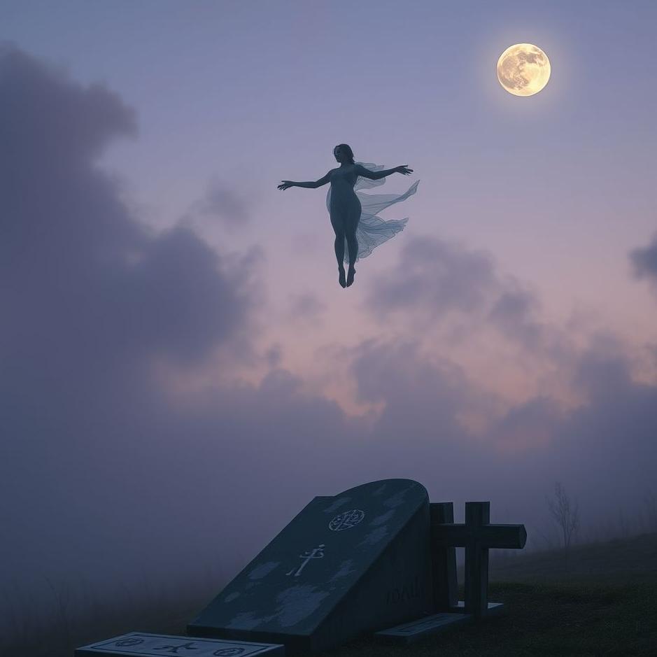 Dream : Flying over a grave in a dream